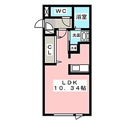 Ｂｒａｎｃｈｅ城西 2階ワンルームの間取り