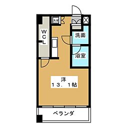エルブ浄心 ワンルームの間取図画像