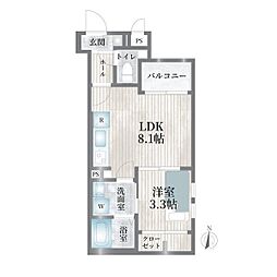 Cherim浄心West 1LDKの間取図画像