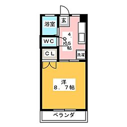 ハイツ枇杷島 1DKの間取図画像
