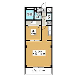 アピア天塚 1LDKの間取図画像
