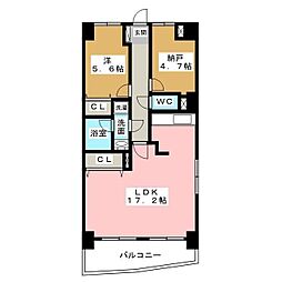 グリーンハイツ庄内通 2LDKの間取図画像