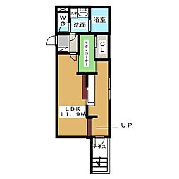 レイディエンス丸の内 ワンルームの間取図画像