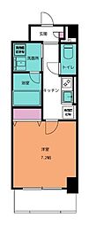 ボーデュキャナル幅下 1Kの間取図画像