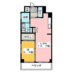 コートアクシスyoinn 1LDKの間取図画像