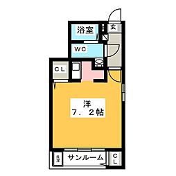 サンエルフ4 1Kの間取図画像