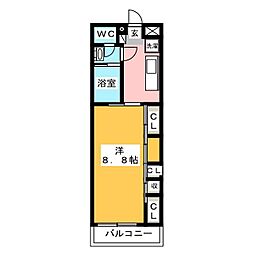 リブリ・コンフォート浄心 1Kの間取図画像