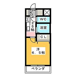 プレサンス名古屋城前ラバンカ 1Kの間取図画像