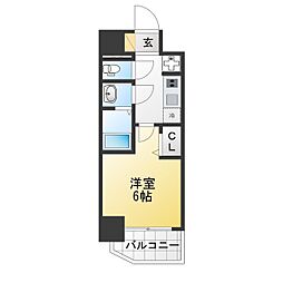 プレリス浅間町フォルテラ 1Kの間取図画像