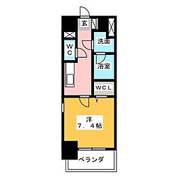 ルディアマン 1Kの間取図画像