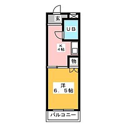 シュロス小川 1Kの間取図画像