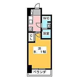 ヴェッセル幅下 1Kの間取図画像