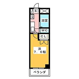 アンプルールフェールエラン 1Kの間取図画像