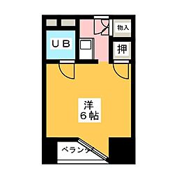 ベルモア堀詰 1Kの間取図画像