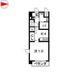 ロイヤルヘリテージ ワンルームの間取図画像