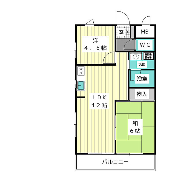 マンションＳＯＬＥ Ｃ 302｜愛知県名古屋市名東区香流２丁目(賃貸マンション2DK・3階・52.00㎡)の写真 その2