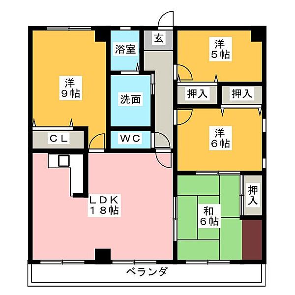 パティーナ社台 ｜愛知県名古屋市名東区社台２丁目(賃貸マンション4LDK・2階・94.09㎡)の写真 その2