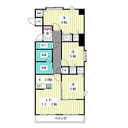 AZALEE　UEZONO 3階3LDKの間取り