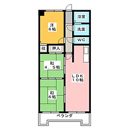 グランドハイリス上社 3LDKの間取図画像