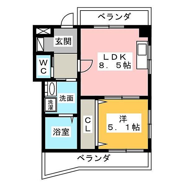 牧の里マンション ｜愛知県名古屋市名東区牧の里１丁目(賃貸マンション1LDK・3階・42.70㎡)の写真 その2