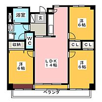 パレス鹿子殿  ｜ 愛知県名古屋市千種区徳川山町６丁目（賃貸マンション3LDK・3階・70.71㎡） その2