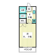 ルーブル高  ｜ 愛知県名古屋市名東区高柳町（賃貸アパート1K・2階・24.80㎡） その2