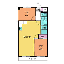アルトーレ 2LDKの間取図画像