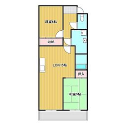 東昭ビル 2LDKの間取図画像