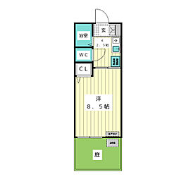 セントフロー 1階1Kの間取り