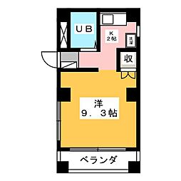 セントラルハイツ本山 1Kの間取図画像