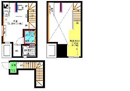SOLID本山 2階ワンルームの間取り