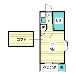 リエス高針 1Kの間取図画像