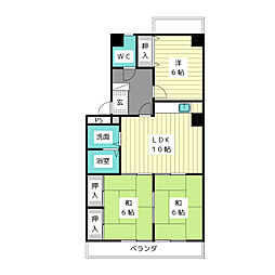 ミリアン宮前 3LDKの間取図画像