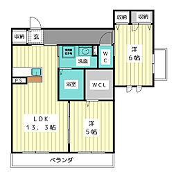 間取図画像 2LDK
