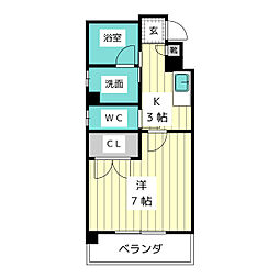 アールズコート一社東 1Kの間取図画像