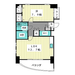 ラ・カンパネーラ 1LDKの間取図画像
