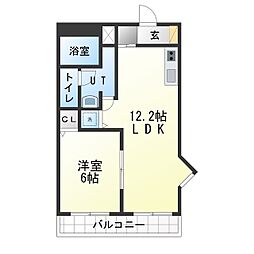 メゾン和幸 1LDKの間取図画像