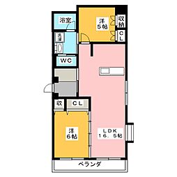 フェステ・SK 2LDKの間取図画像