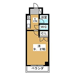 シテイライフ春岡 1Kの間取図画像