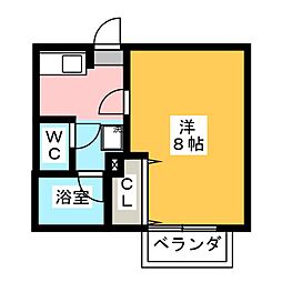 ハイツ春岡アイカ 1Kの間取図画像
