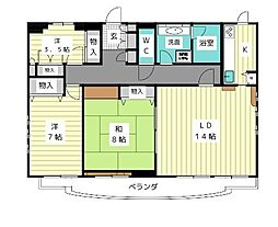 アムール虹ケ丘 3LDKの間取図画像