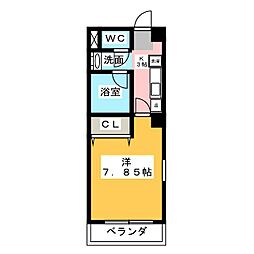 ソフィア見附 1Kの間取図画像