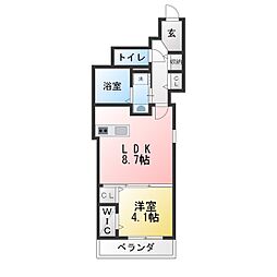 星和ヒルズ 1LDKの間取図画像