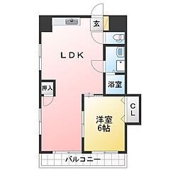 インテリジェント千種 1LDKの間取図画像