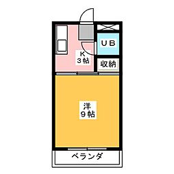 クリエール本山 1Kの間取図画像