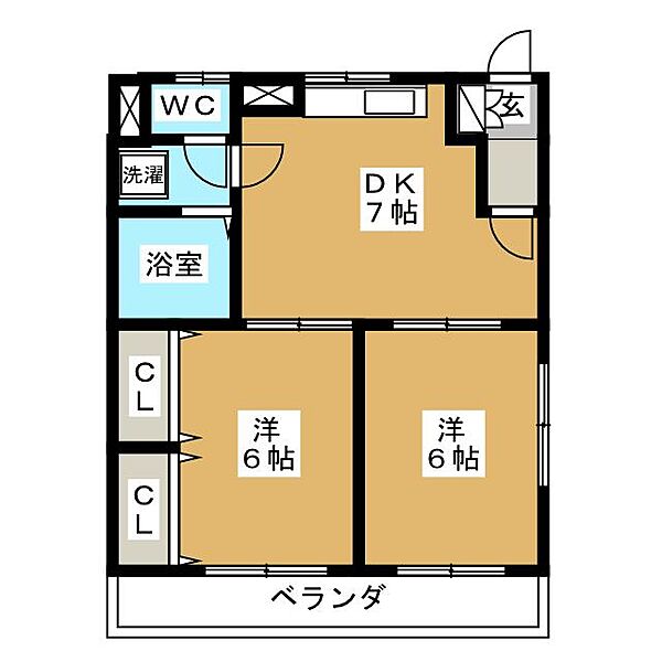 サンジョイフル ｜愛知県名古屋市東区矢田１丁目(賃貸マンション2DK・2階・42.00㎡)の写真 その2