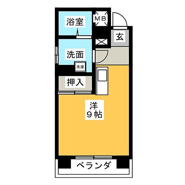 レディース徳川 ｜愛知県名古屋市東区徳川２丁目(賃貸マンション1R・6階・27.20㎡)の写真 その2