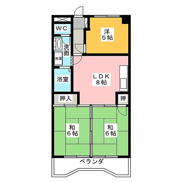 森ハイツ ｜愛知県名古屋市守山区新守町(賃貸マンション3DK・2階・53.20㎡)の写真 その2