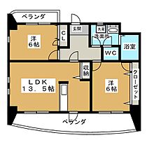 ヒルズ1  ｜ 愛知県名古屋市北区平安１丁目（賃貸マンション2LDK・7階・61.00㎡） その2