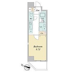 ＲＩＤＧＥ大曽根 2階1Kの間取り